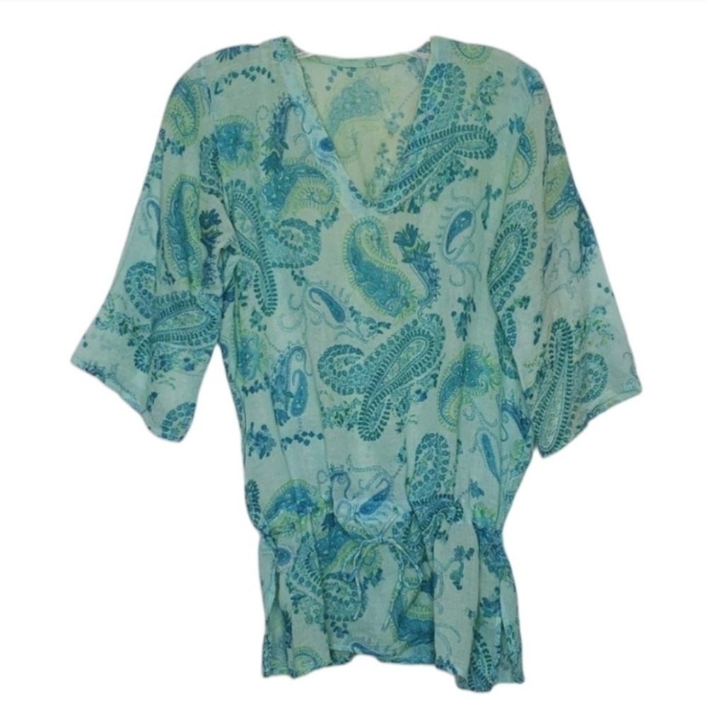 BOGO! FREE with any swimwear!! Turquoise Coverup with Drawstring Waist S to XL